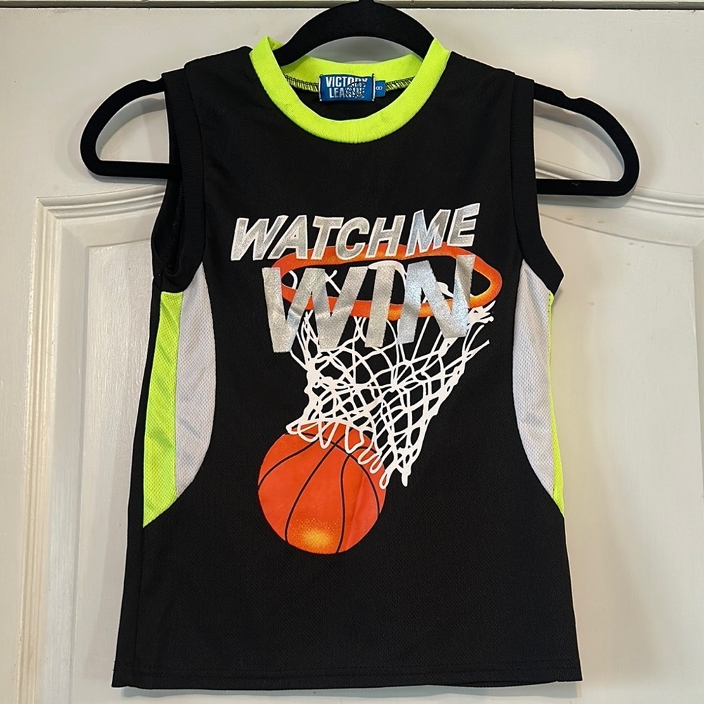 Green and Black Performance Tank Top with Sporty Graphics